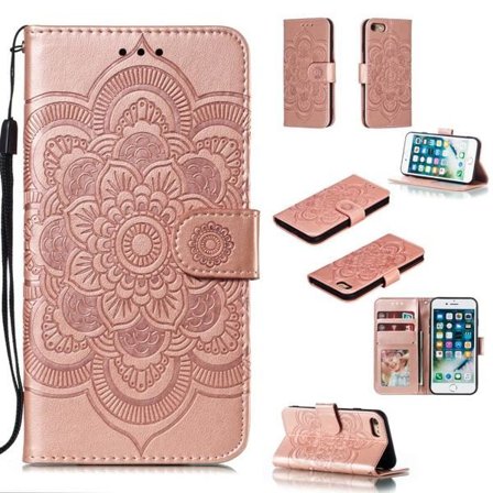 iPhone 7/8/SE (2020/2022) - Mandala Pung Etui - Rosaguld Rosaguld