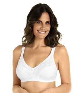 Bomulls-bh uten bøyle Hvit - D85 - Louise