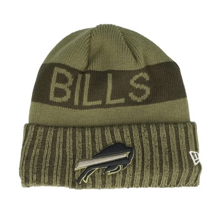 New Era - NFL Grün Cuff Mütze - Buffalo Bills NFL Salute To Service Green Knit Cuff @ Hatstore