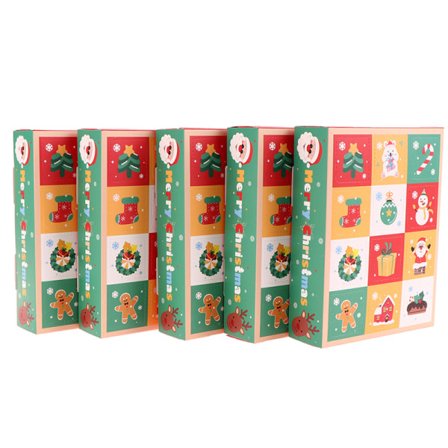 |NN|1/5 stk 2024 Julegaveeske 12 Rom DIY Barn Nedtelling Advent 5 stk