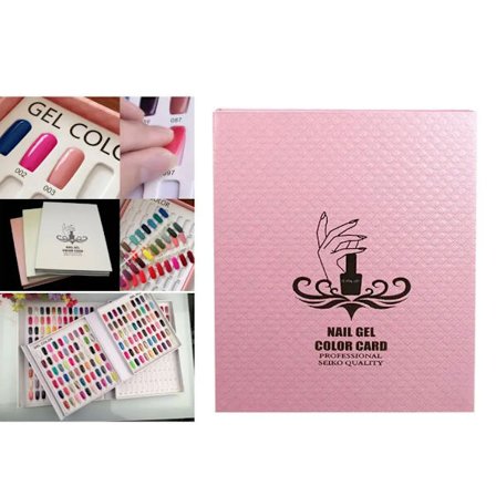 120 Färger Nagelkonst Diagram Visningsbok för UV Gel Nagelspets Nagelpoleringsverktyg Poleringsdisplay UV Gel Salongsutrustning Verktyg