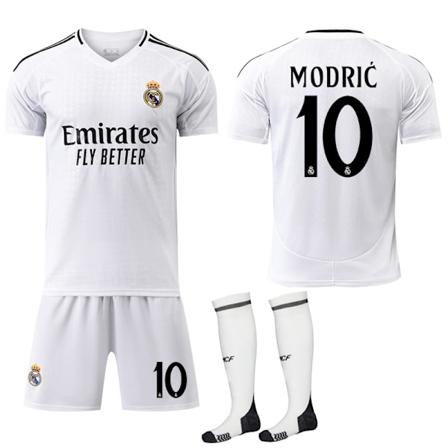 Real Madrid Kotipaita Lapsille ja Aikuisten 2024-2025 + Sukat No.10 Modric No.10 Modric L