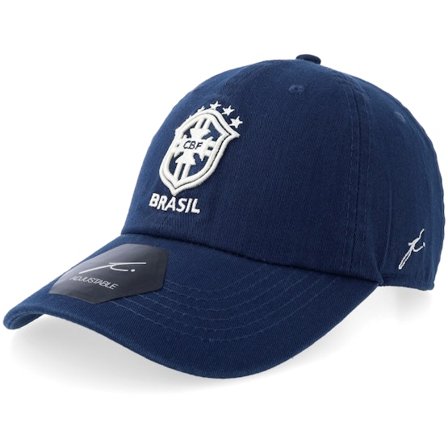 Fan Ink - Azul unconstructed Gorra - Brazil Football Beyond Borders Navy Dad Cap @ Hatstore