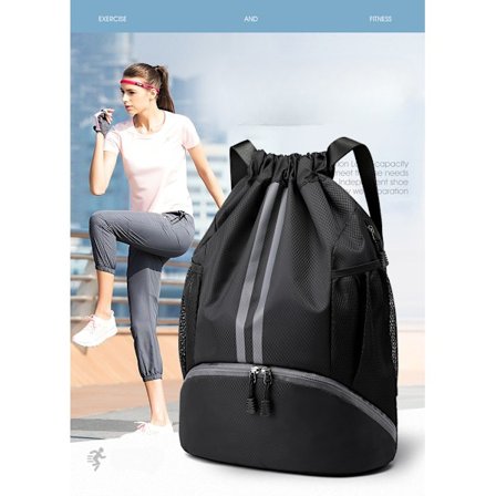 Ryggsäck med dragsko Sportryggsäck med sidofickor i mesh Pink