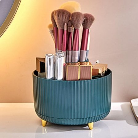 Roterende skrivebordsarrangør Blyantpennholder med to formål GRØNN