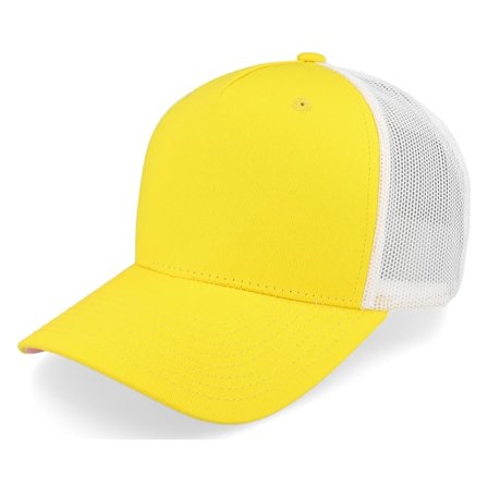 Equip - Gul trucker Caps - Yellow/White/Pink A-frame Trucker @ Hatstore