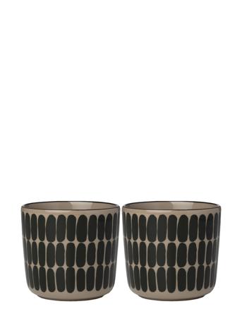 Alku Cup 2 Dl W/Out H 2 Pcs Home Tableware Cups & Mugs Coffee Cups Brun Marimekko Home