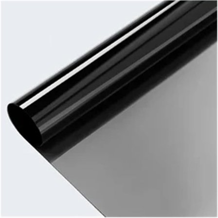 Yksisuuntainen peililasi, yksityisyyttä suojaava ikkunakalvo (musta hopea, 45 cm x 400 cm)