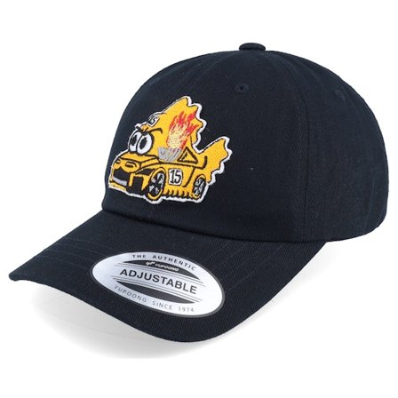 Kinder Kiddo Cap - Schwarz unconstructed Cap - Kinder Fish Racing Car Kinder Black Dat Cap / Unstructured @ Hatstore