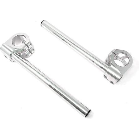 Motorcykel Clip-On Styren Cafe Racer eller Sportbike för 37mm Gafflar Gaffelrör Universal Skjutbar i Svart Fräst Aluminium Par (RUI2024)