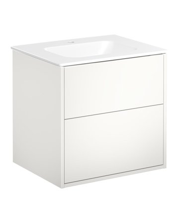 Gustavsberg Artic GB71ACVU60TMSW Kommodpaket vit/mattvit, 60 cm, 2 lådor Vit/mattvit, Badrum