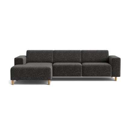 Seam chaiselong sofa, venstrevendt - Genesis Antracit - 280x150x78 - Sofa, chaiselong