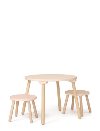 Kid's Concept | Stool And Table Set Apricot | ONE SIZE