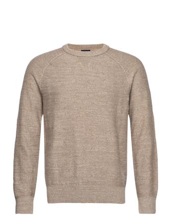 Slub Cotton Raglan Crewneck Sweater Beige GAP