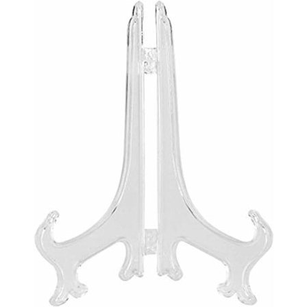 Klart plaststativ eller fotostativplate, 20 stk sammenleggbare hvite plastplateholdere, bilderamme dekorativt displaystativ (17,5)