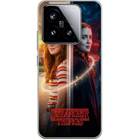 Kompatibel Mobilcover til Xiaomi 15 Delt portræt af Max Mayfield mellem hverdag og mørk parallel verden i Stranger Things-stil