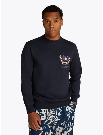 Tommy Hilfiger Hilfiger Color Crest Sweatshirt - Navy - XXL