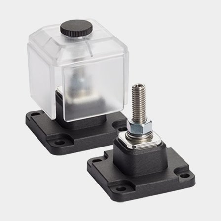 Klemrække TBS Electronics DCM Single Insulated Stud, 1 x M8, med låg