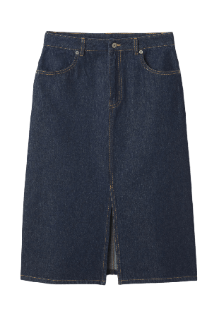 Carin Wester Jeanskjol med slits BREST Kjolar Blå 36