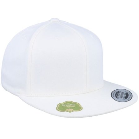 Yupoong - Vit snapback Keps - Organic White Snapback @ Hatstore