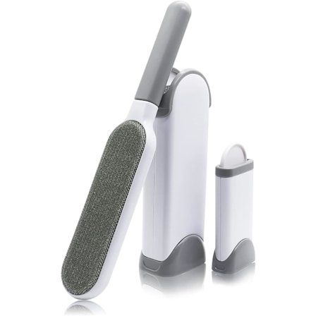 Væselhårsbørste, dobbeltsidet plys børstesæt, genanvendelig kæledyrshårfjerner, selvrensende plys børste, ekstremt nem at rengøre.