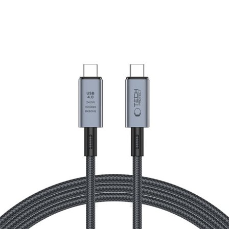 Tech-Protect UltraBoost Max USB-C 4.0 / USB-C 4.0 PD 240W 8K 40Gbps 2m kabel - grå