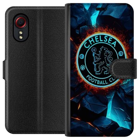 Kompatibelt Plånboksfodral till Samsung Samsung Galaxy Xcover 5 Chelsea Fotbollsklubb England Premier League Konkurrenskraftigt Lag Teknisk Kvalitet