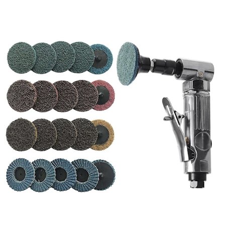 1/4 tum pneumatisk slipmaskin med 20 slipskivor, höger, ergonomiskt handtag, tryckluftsdriven slipmaskin