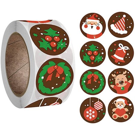 500 st/rulle julstickers