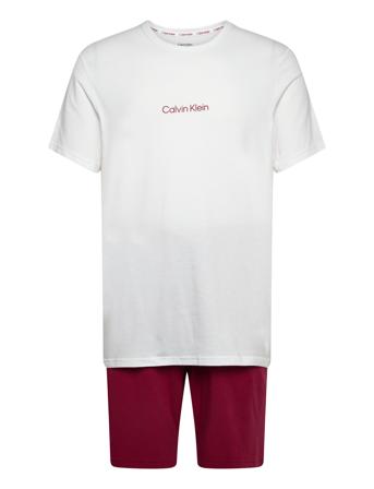 Calvin Klein S/S Short Set Burgundy