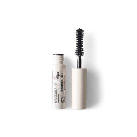 Ecooking Mini Mascara 04 - XXL Volume, Nylonbørste, Lille og Handy, Børster og Mascara i Ét