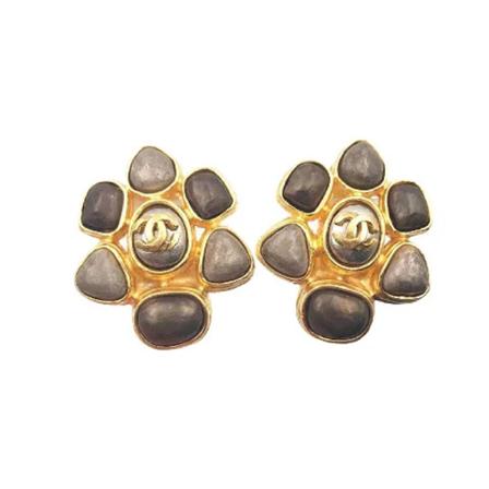 Chanel Vintage, Pre-owned Metal chanel-jewelry Bruin, Dames, Maat:ONE Size