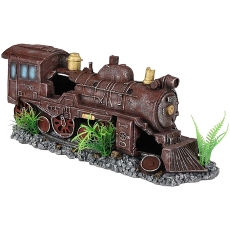 Flamingo - Aquarium Deco Hektor Lokomotiv Rød 35 x 10 x 15 cm - Akvaristikk - Akvarie inventar - Dekorasjon - ZOO.no