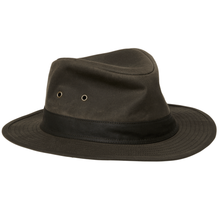Chevalier Bush Waxed Cotton Hat Leather Brown