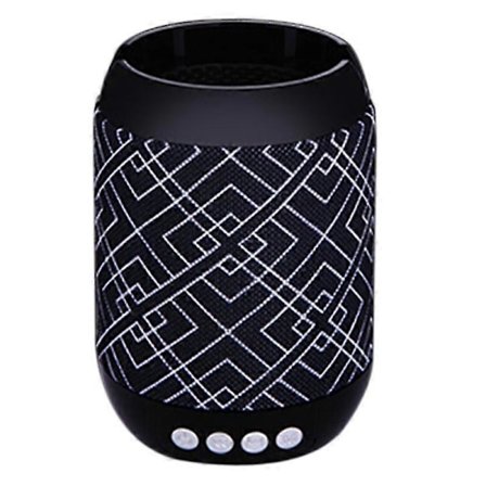 Xm-128 Bluetooth Høyttaler, Plug-in Subwoofer med Mobiltelefonholder, Liten Utendørs Høyttaler for Fester (svart)