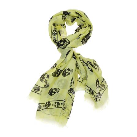 Alexander McQueen, Silky Scarves Geel, Dames, Maat:ONE Size