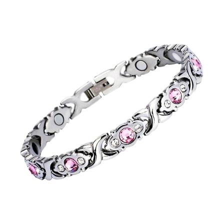 Unisex magnetisk rhinestone terapi armbånd slankende blodcirkulationsarmbånd