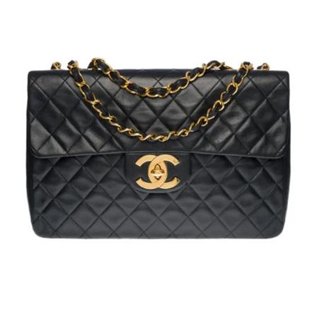 Chanel Vintage, Pre-owned Leather chanel-bags Zwart, Dames, Maat:ONE Size,leer