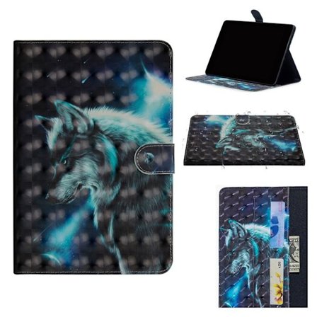 Amazon Kindle Paperwhite 4 (2018) mönstrat läderfodral - Varg