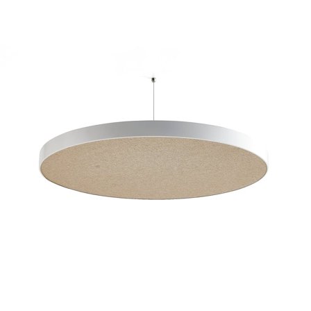 Acoustic panel GRACE, circle, Ø780x52 mm, ceiling hanging, beige