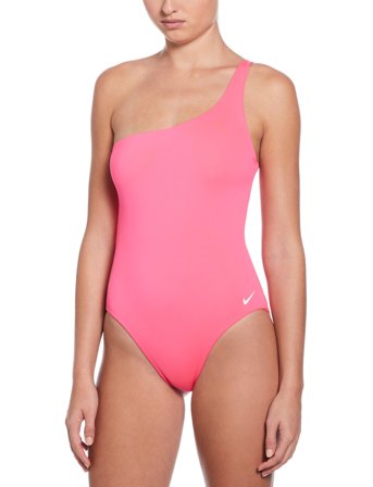 NIKE SWIM Nike Essential Asymmetrical One Piece - Pink - S