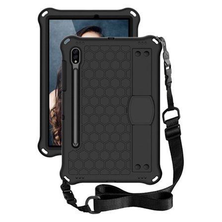 Honeycom mönster eva combo fodral för Samsung Galaxy Tab S7 - svart