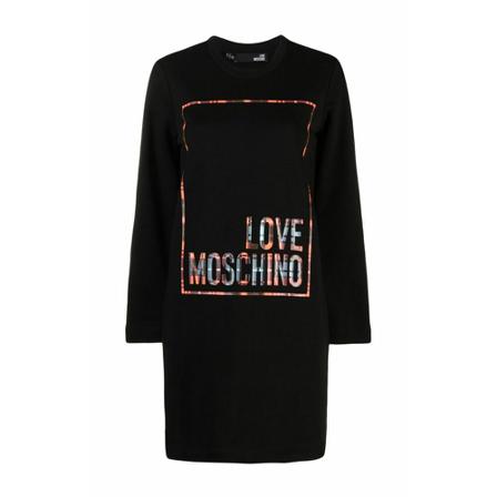 Love Moschino Short Kjole Sort, Dame