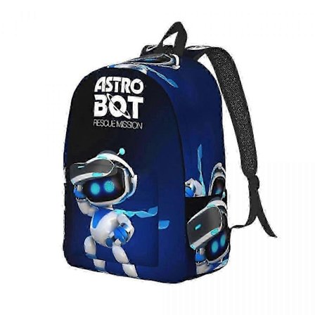 Astrobots Gaming Ryggsäck för Män och Kvinnor Mode Högskola Vandringsryggsäck Laptop Axelväska Present [DB]
