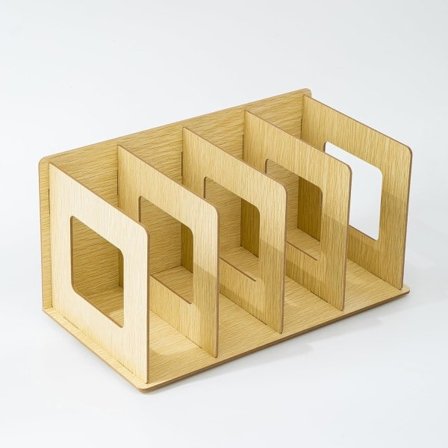 CD- og DVD-hylle i tre, bokhylle, perfekt hylle for oppbevaring og organisering av CD-er, DVD-er, Blu-ray, videospill og bøker