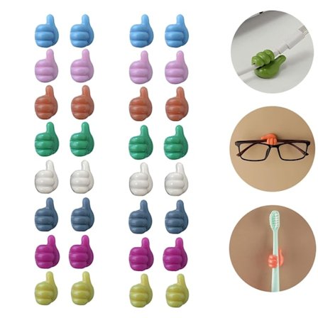 32-pak kabelklips skrivebordsarrangør, selvklebende kabelarrangør kabelbånd, for ladekabler, mus, øretelefoner, telefon