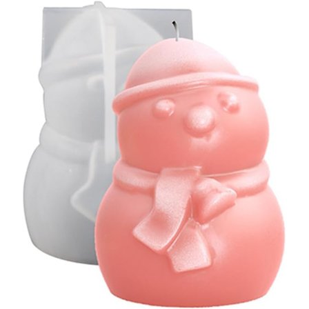 1 stycke (jultomte) 3D silikonljusform - jul c