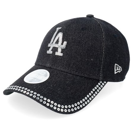 New Era - MLB Preto adjustable Boné - Los Angeles Dodgers Womens Sequin 9FORTY Black Adjustable @ Hatstore