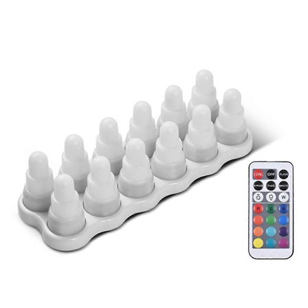 Genopladelig RGB LED Te Voks Lys Elektronisk Te Lys Lampe Atmosfære Dekorativ til Bryllup, Boligindretning AU Stik