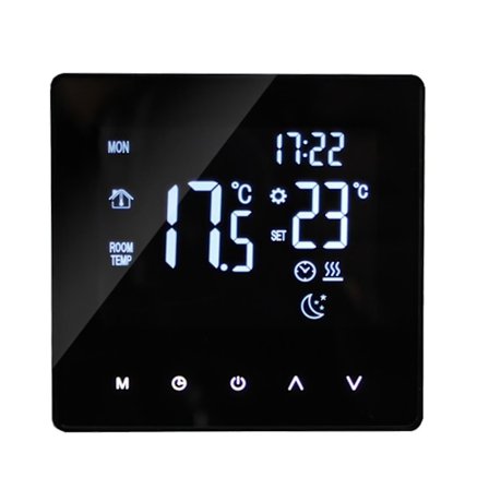 Wifi Smart Termostat Temperaturregulator för Elektrisk Värme LCD-display Touchscreen Vecko Programmerbar App-kontroll Golvvärme Termostat
